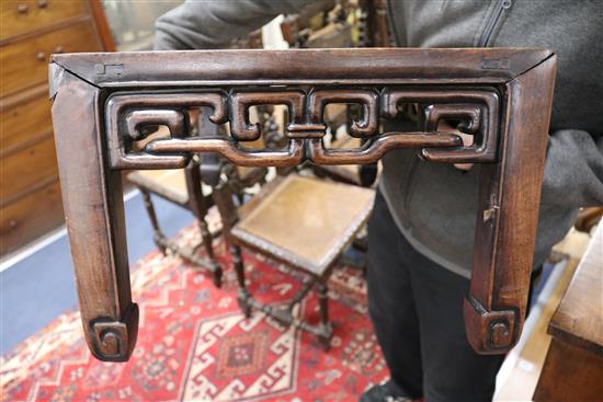 A Chinese rosewood Kang table W.77cm